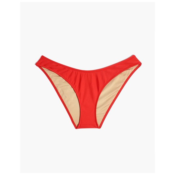[NWT] Madewell Curved-Waist Bikini Bottom in Red - Picture 3 of 4